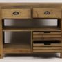 Buffets - Îlot de rangement Gaspard en bois recyclé, 100 cm, 4 tiroirs et 2 étagères - JP2B DECORATION