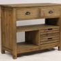 Buffets - Îlot de rangement Gaspard en bois recyclé, 100 cm, 4 tiroirs et 2 étagères - JP2B DECORATION