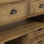 Buffets - Îlot de rangement Gaspard en bois recyclé, 100 cm, 4 tiroirs et 2 étagères - JP2B DECORATION