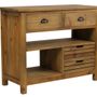 Buffets - Îlot de rangement Gaspard en bois recyclé, 100 cm, 4 tiroirs et 2 étagères - JP2B DECORATION
