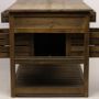 Buffets - Îlot de cuisine Emerson en bois recyclé, 160 cm, 12 tiroirs, style vintage - JP2B DECORATION