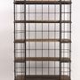 Shelves - Industrial cage shelf, black metal, elegant finish - JP2B DECORATION