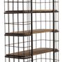 Shelves - Industrial cage shelf, black metal, elegant finish - JP2B DECORATION