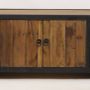 Sideboards - Sherman TV stand recycled wood and metal, industrial design 180 cm - JP2B DECORATION