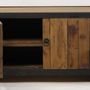 Sideboards - Sherman TV stand recycled wood and metal, industrial design 180 cm - JP2B DECORATION