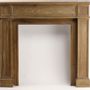 Console table - Stack fireplace mantel recycled wood, cozy rustic design - JP2B DECORATION