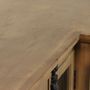 Sideboards - Cleveland sideboard wood and glass, rustic design 200 cm - JP2B DECORATION
