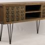 Buffets - Enfilade Milwaukee fer et bois, porte coulissante et tiroirs - JP2B DECORATION