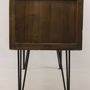 Buffets - Enfilade Milwaukee fer et bois, porte coulissante et tiroirs - JP2B DECORATION