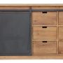 Buffets - Enfilade Atelier bois et fer, porte coulissante et tiroirs - JP2B DECORATION