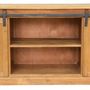 Bookshelves - Ruston cabinet recycled wood, sliding door and drawers - JP2B DECORATION