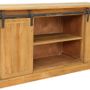 Bookshelves - Ruston cabinet recycled wood, sliding door and drawers - JP2B DECORATION