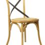 Chairs - Kentucky chair wood and iron, vintage metal cross-back - JP2B DECORATION