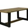 Dining Tables - Modern industrial dining table recycled wood and metal, 200 cm - JP2B DECORATION