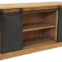 Buffets - Cabinet industriel bois et métal, 6 tiroirs, design robuste - JP2B DECORATION