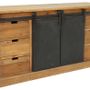 Buffets - Cabinet industriel bois et métal, 6 tiroirs, design robuste - JP2B DECORATION