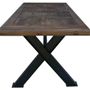 Tables Salle à Manger - Grande table de repas, bois recyclé et métal, 250 cm - JP2B DECORATION