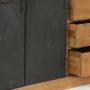 Buffets - Cabinet industriel bois et métal, 6 tiroirs, design robuste - JP2B DECORATION