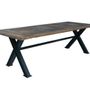 Tables Salle à Manger - Grande table de repas, bois recyclé et métal, 250 cm - JP2B DECORATION