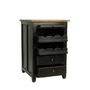 Sideboards - Bottle rack cabinet, 5 drawers, pine wood, black - JP2B DECORATION