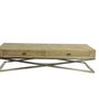 Coffee tables - Geneva coffee table, reclaimed wood and iron, 4 drawers, industrial style - JP2B DECORATION