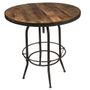 Dining Tables - High bar table, wood and metal, adjustable top, industrial design - JP2B DECORATION