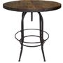 Dining Tables - High bar table, wood and metal, adjustable top, industrial design - JP2B DECORATION
