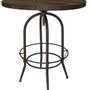 Dining Tables - High bar table, wood and metal, adjustable top, industrial design - JP2B DECORATION