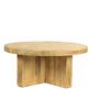 Round Bali coffee table, elm wood, natural style, 100 cm - JP2B DECORATION