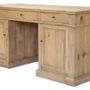 Desks - American desk recycled wood, 3 drawers, vintage style - JP2B DECORATION