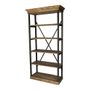 Shelves - Medium industrial shelf, wood and metal, 220 cm - JP2B DECORATION