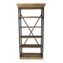 Shelves - Medium industrial shelf, wood and metal, 220 cm - JP2B DECORATION