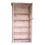 Wardrobe - Glass door wardrobe in recycled wood, small panes, authentic design - JP2B DECORATION