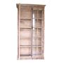 Wardrobe - Glass door wardrobe in recycled wood, small panes, authentic design - JP2B DECORATION