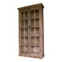 Wardrobe - Glass door wardrobe in recycled wood, small panes, authentic design - JP2B DECORATION