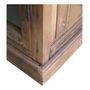 Wardrobe - Glass door wardrobe in recycled wood, small panes, authentic design - JP2B DECORATION