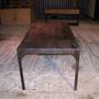 Tables Salle à Manger - Table de repas industrielle, métal noir martelé, 180 cm - JP2B DECORATION