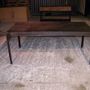 Tables Salle à Manger - Table de repas industrielle, métal noir martelé, 180 cm - JP2B DECORATION