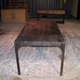 Tables Salle à Manger - Table de repas industrielle, métal noir martelé, 180 cm - JP2B DECORATION