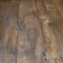 Dining Tables - Industrial side table in iron and recycled wood, rustic design, 65 cm - JP2B DECORATION