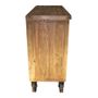 Buffets - Bas de buffet en bois recyclé sur roulettes, 2 tiroirs, design industriel - JP2B DECORATION