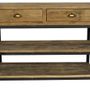 Console table - Small industrial console, 2 drawers, wood and metal - JP2B DECORATION