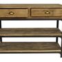 Console table - Small industrial console, 2 drawers, wood and metal - JP2B DECORATION