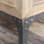 Console table - Small industrial console, 2 drawers, wood and metal - JP2B DECORATION