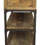 Console table - Small industrial console, 2 drawers, wood and metal - JP2B DECORATION