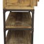 Console table - Small industrial console, 2 drawers, wood and metal - JP2B DECORATION