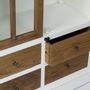 Sideboards - Solid elm wood wardrobe, 4 drawers, natural and authentic design - JP2B DECORATION