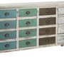 Chests of drawers - 16-drawer chest in recycled wood, rustic and authentic design - JP2B DECORATION