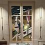 Stained glass decoration - STAINED GLASS\" PARISIAN AT THE BEACH\ " - ISABELLE ADRAGNA