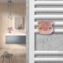 Gifts - Piggy ceramic hanger for towel rail radiators - LETSHELTER SRL